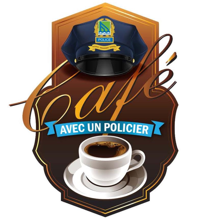 logo café avec policier