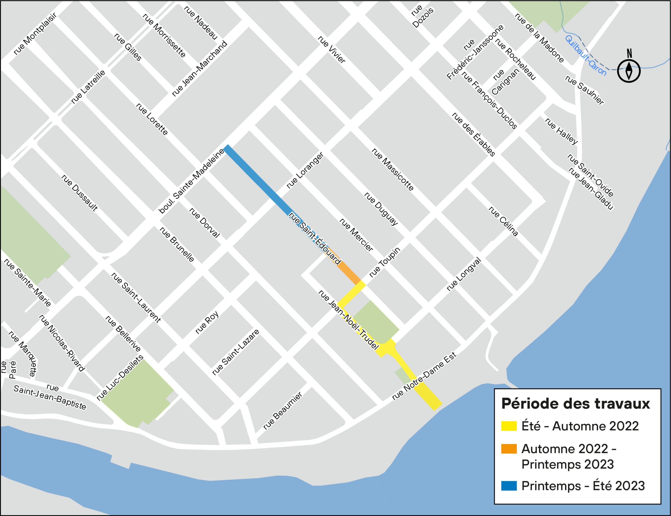Carte des travaux