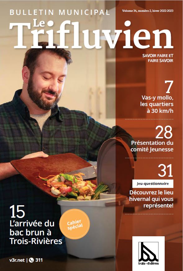 Couverture de l'édition hiver 2022-2023 du bulletin municipal Le Trifluvien 