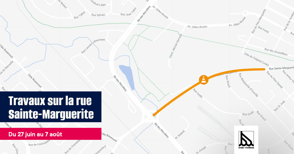 Entrave routière sur la rue SainteMarguerite Site officiel de la Ville de TroisRivières